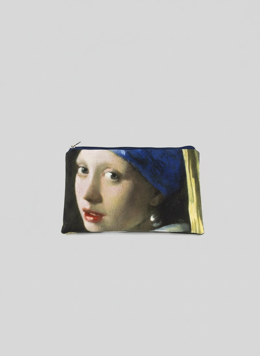 Cosmetic & Travel Bag Girl with the Pearl Earring Johannes Vermeer – art makeup bag detail | ArtyGifts
