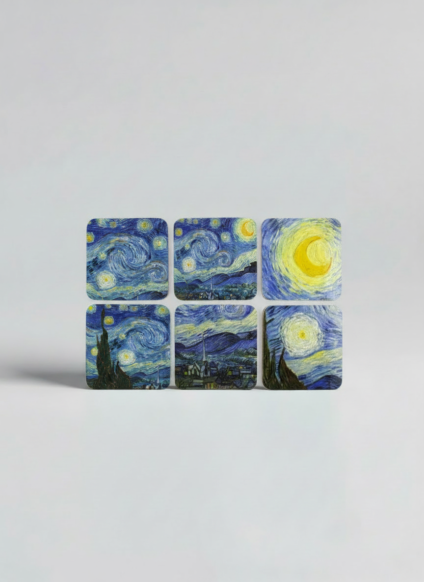Coaster Set, Starry Night, Vincent van Gogh