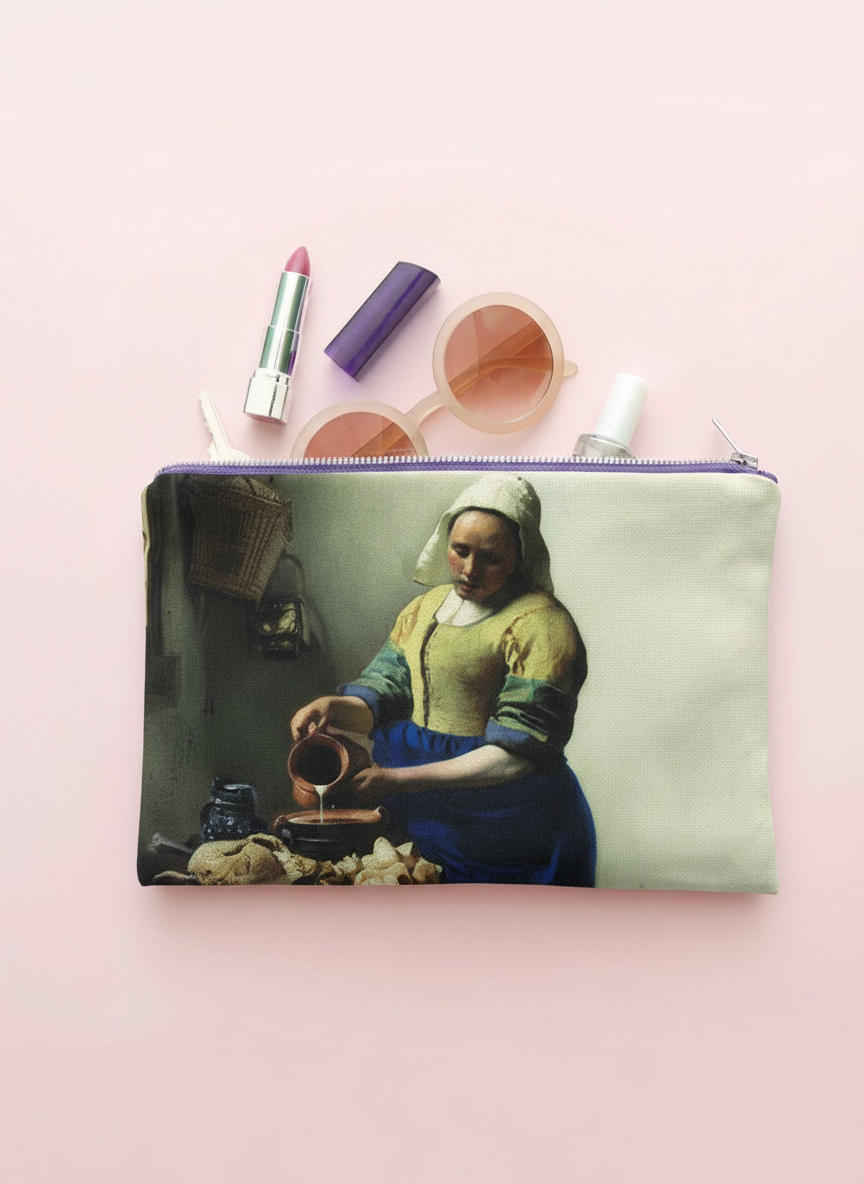 Cosmetic & Travel Bag, The Milkmaid, Johannes Vermeer