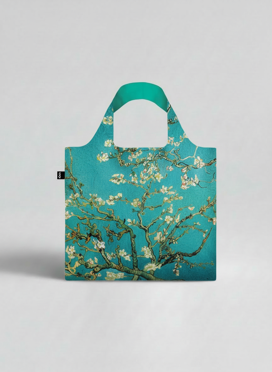 Foldable Shopper Bag Almond Blossom Vincent van Gogh – waterproof foldable art bag | ArtyGifts
