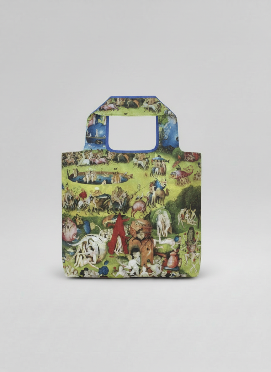 Foldable Shopper Bag Garden of Earthly Delights Jheronimus Bosch – waterproof foldable art bag | ArtyGifts
