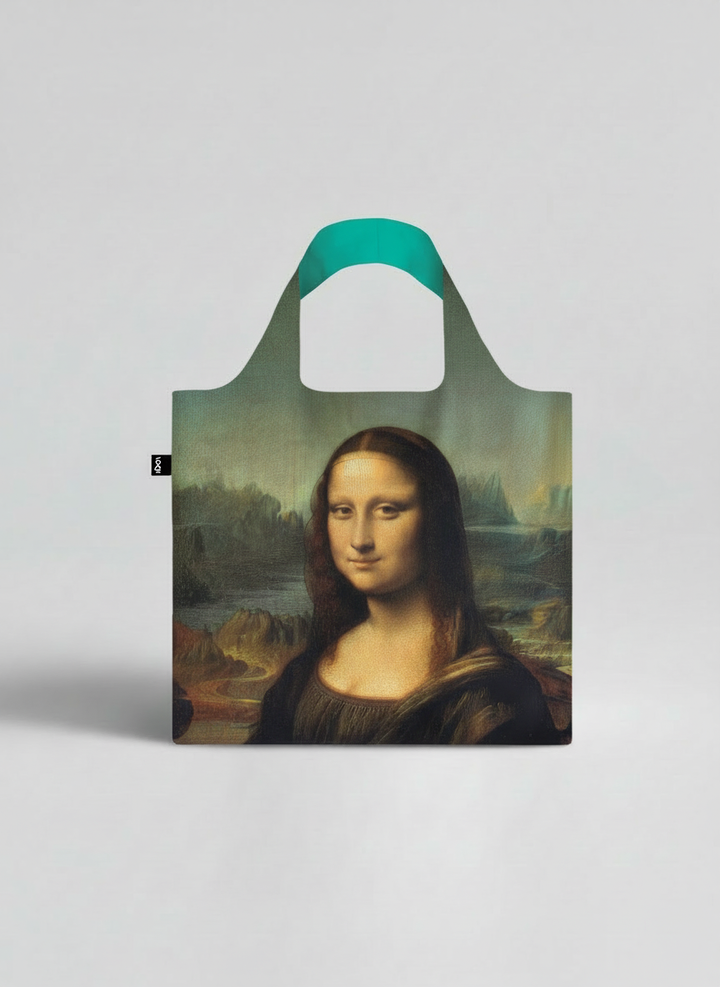 Foldable Shopper Bag Mona Lisa Leonardo da Vinci – waterproof foldable art bag | ArtyGifts
