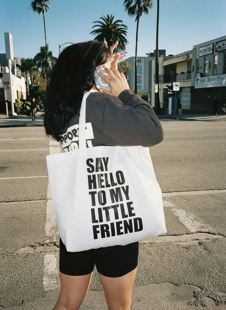 Foldable Shopper Bag Scarface – waterproof foldable art bag | ArtyGifts

