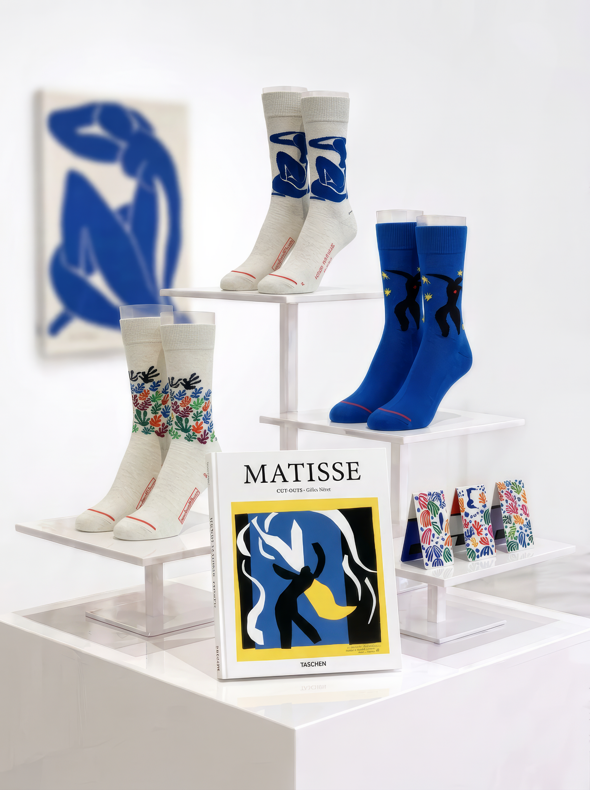 Henri Matisse 3-Pack Museum Art Lovers Socks Gift Set, Book & Bookmarks