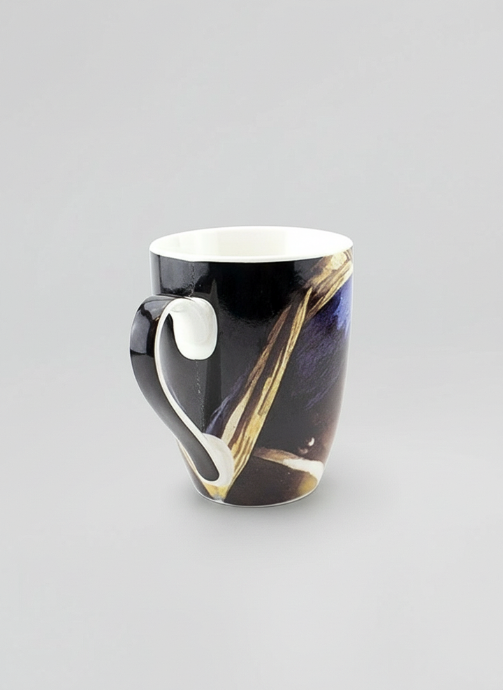 Vermeer Girl with the Pearl Earring porcelain mug back view – art gift, ArtyGifts