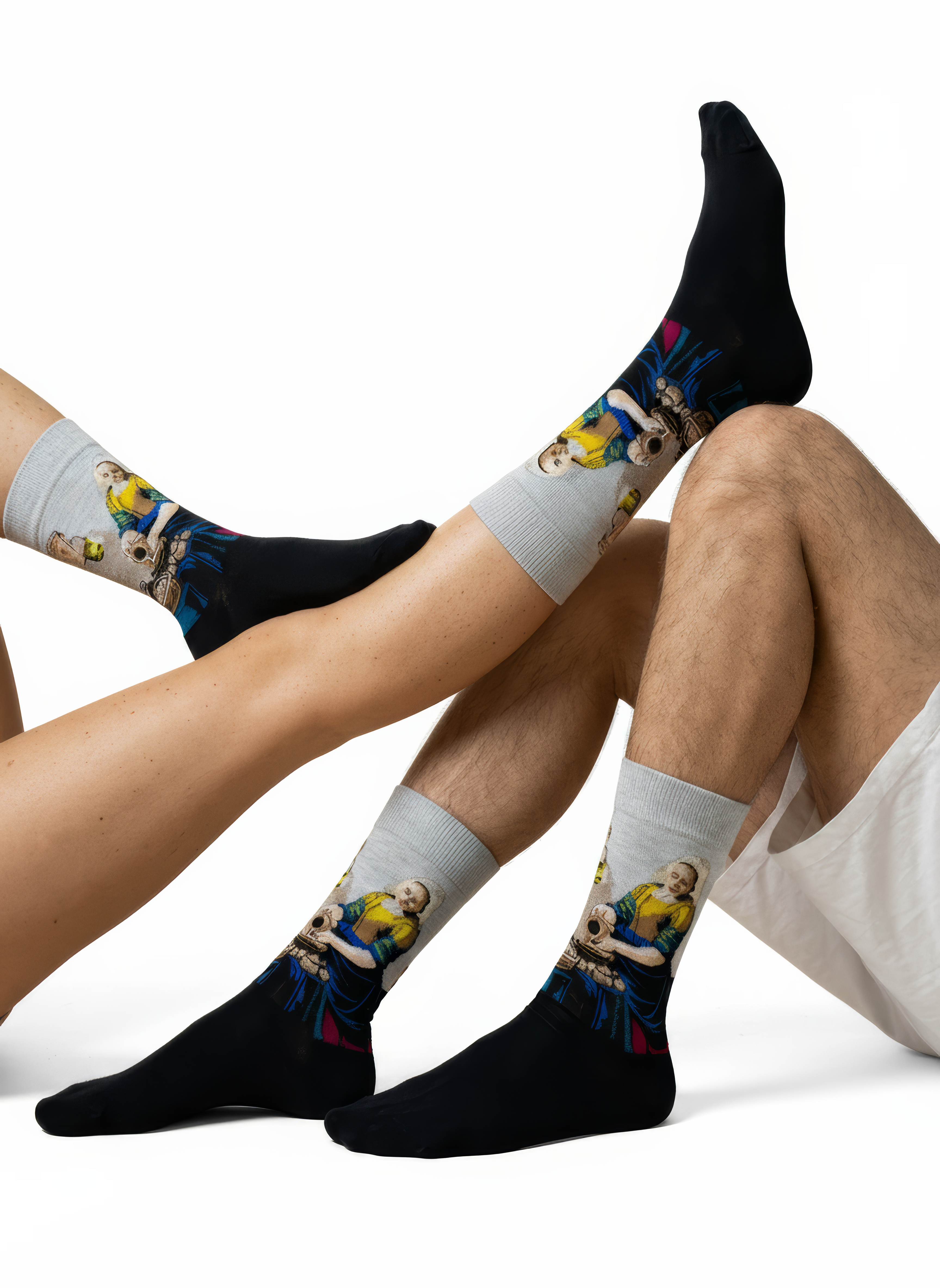 Unisex museum gift socks for couples
