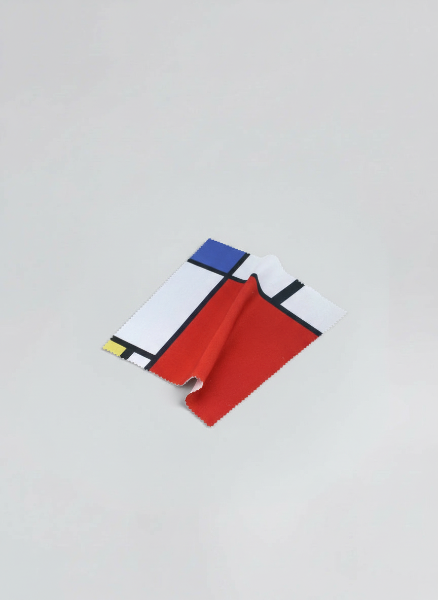 Lens Cloth Set, Composition, Red, Blue and Yellow, Piet Mondrian