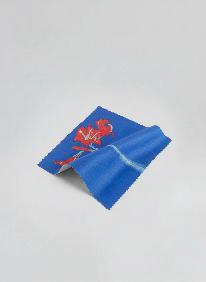 Lens Cloth Set Amaryllis Piet Mondrian – lifestyle shot | ArtyGifts
