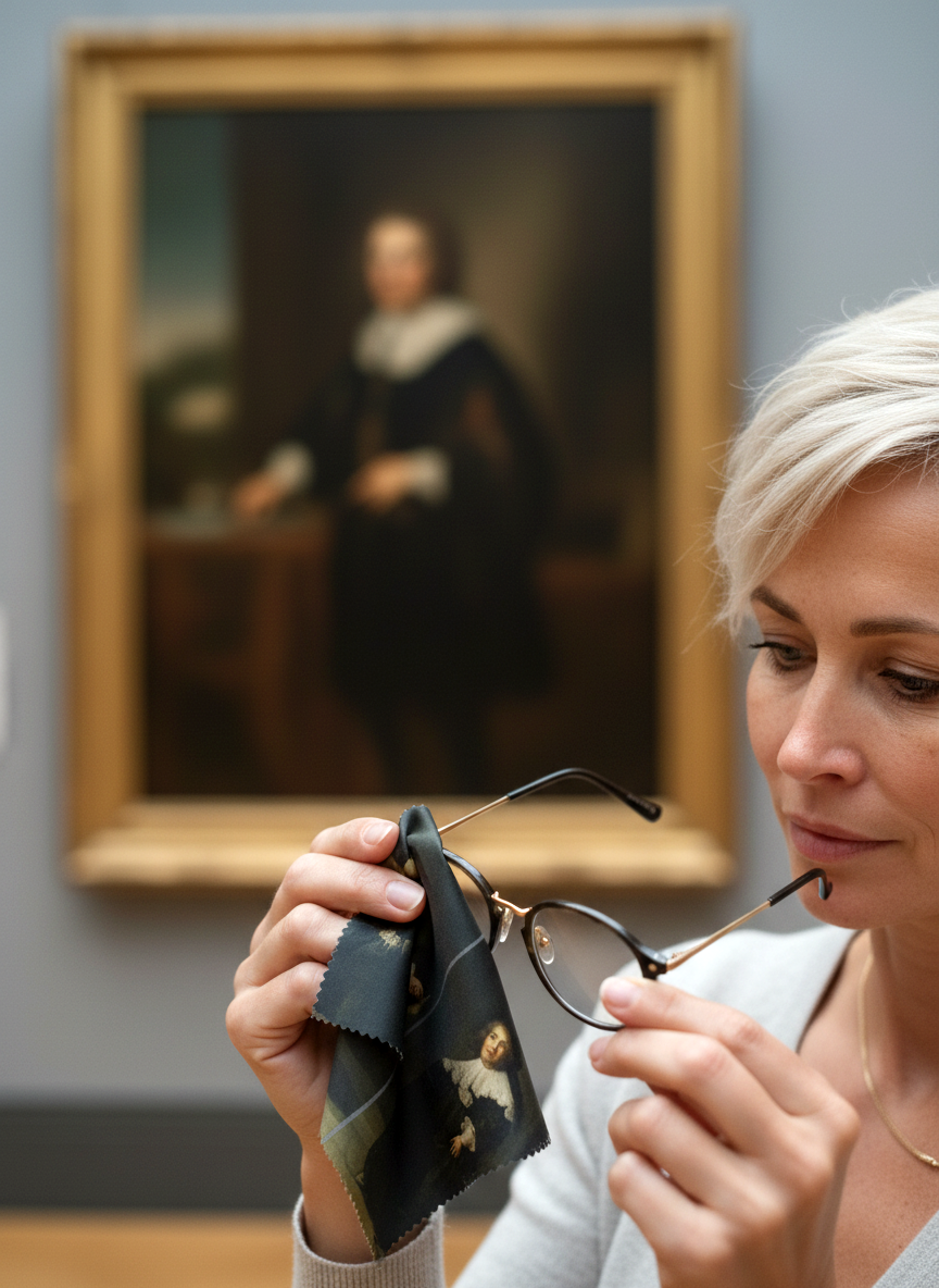 Lens Cloth Set Marten and Oopjen Rembrandt van Rijn – lifestyle shot | ArtyGifts
