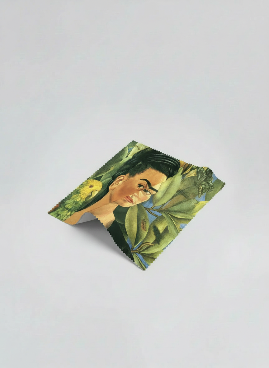 Lens Cloth Set Self Portrait Frida Kahlo – displayed in museum shop | ArtyGifts
