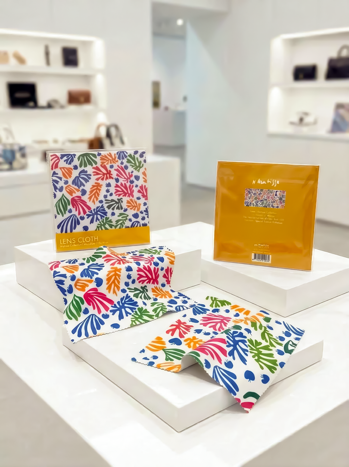 Lens Cloth Set The Parakeet and the Mermaid Henri Matisse – displayed in museum shop | ArtyGifts
