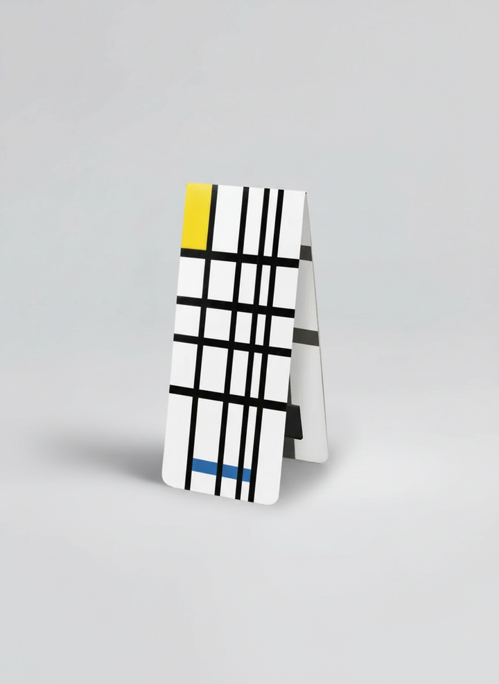 Magnetic Bookmark Set Composition Red, Blue and Yellow Piet Mondrian – art magnetic bookmark set detail shot | ArtyGifts
