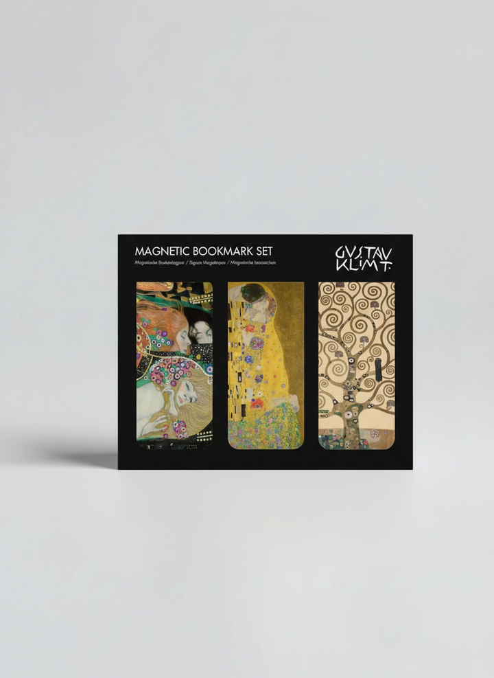 Magnetic Bookmark Set Masterpieces 1 Gustav Klimt – art magnetic bookmark set product shot | ArtyGifts
