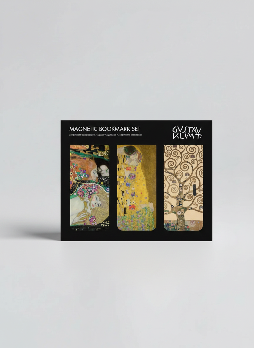 Magnetic Bookmark Set Masterpieces 1 Gustav Klimt – art magnetic bookmark set product shot | ArtyGifts

