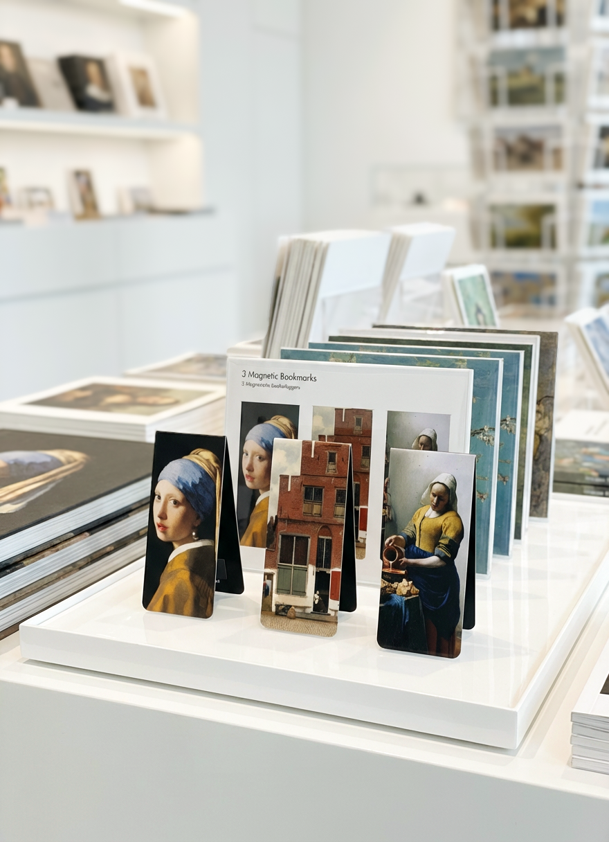 Magnetic Bookmark Set Masterpieces Johannes Vermeer – art magnetic bookmark set product shot | ArtyGifts
