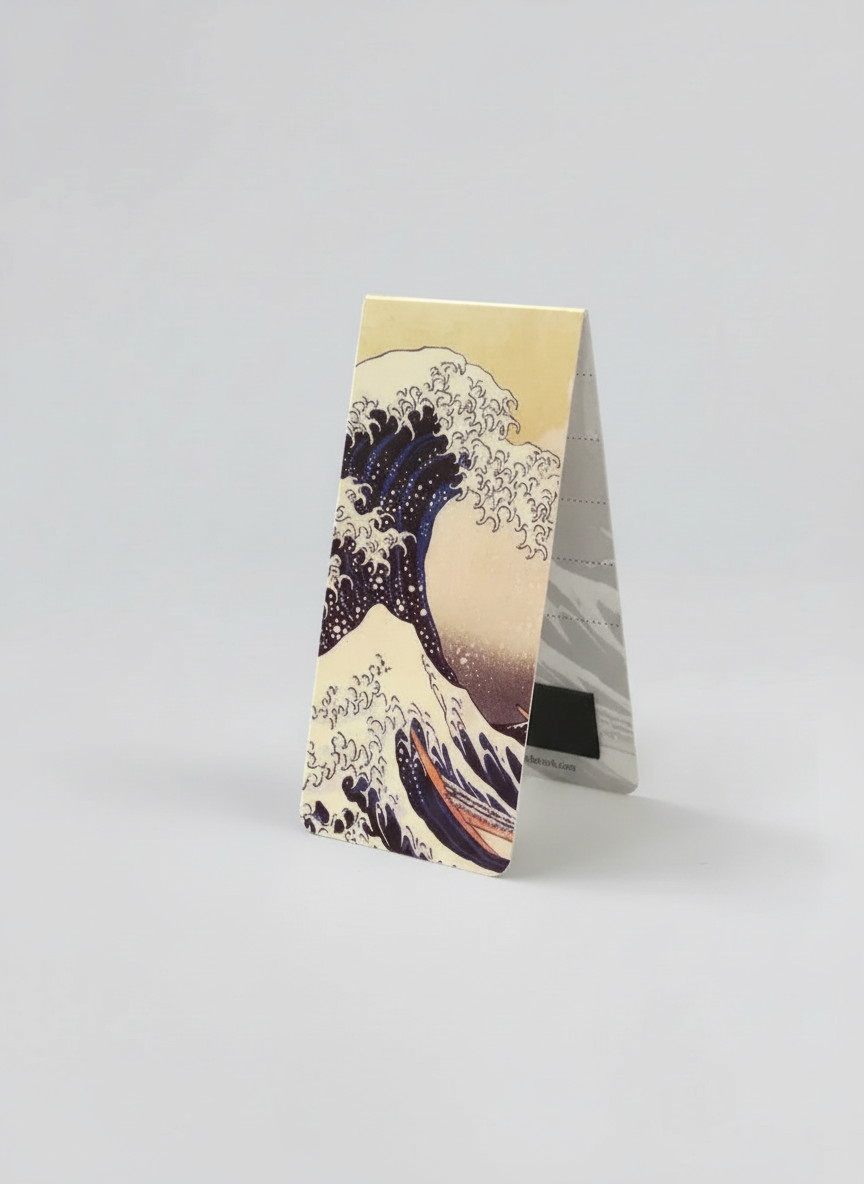 Magnetic Bookmark Set Masterpieces Katsushika Hokusai – art magnetic bookmark set detail shot | ArtyGifts
