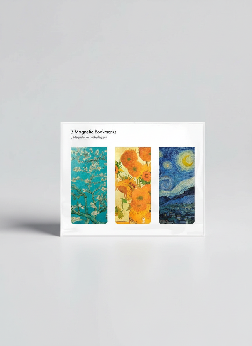 Magnetic Bookmark Set Masterpieces Vincent van Gogh – art magnetic bookmark set product shot | ArtyGifts
