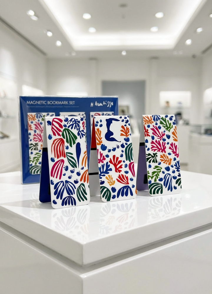 Magnetic Bookmark Set The Parakeet and The Mermaid Henri Matisse – displayed in museum shop | ArtyGifts

