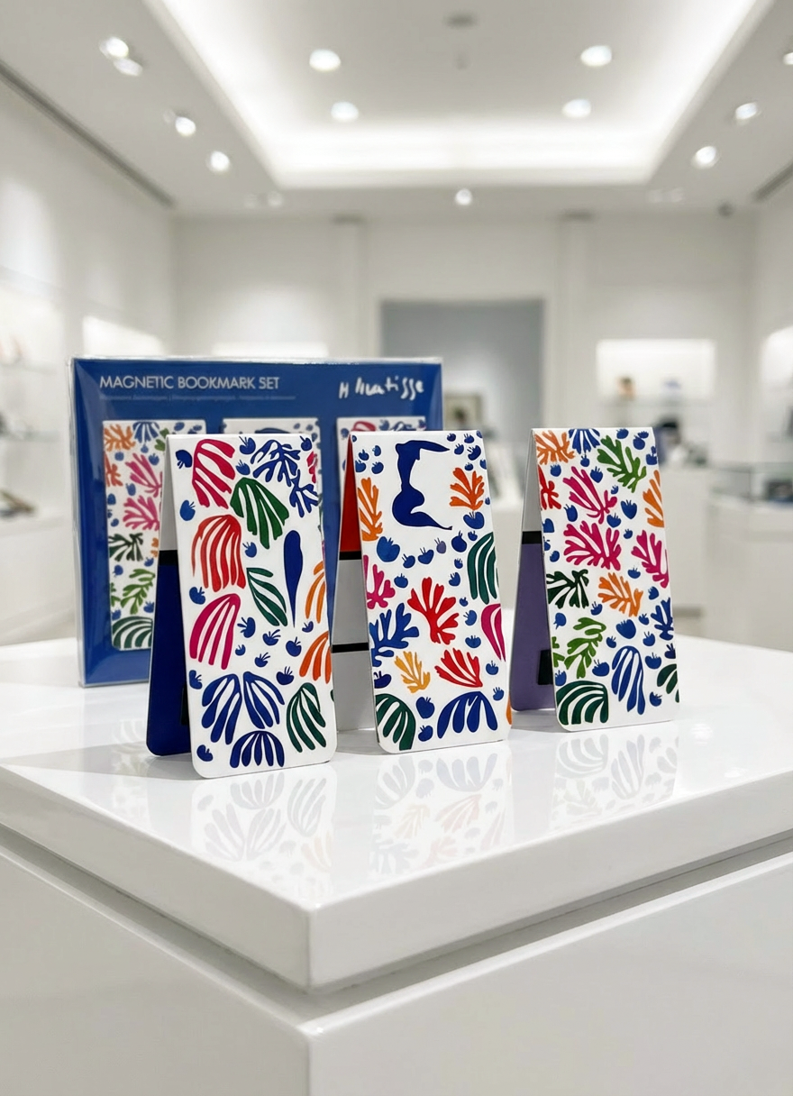 Magnetic Bookmark Set The Parakeet and The Mermaid Henri Matisse – displayed in museum shop | ArtyGifts
