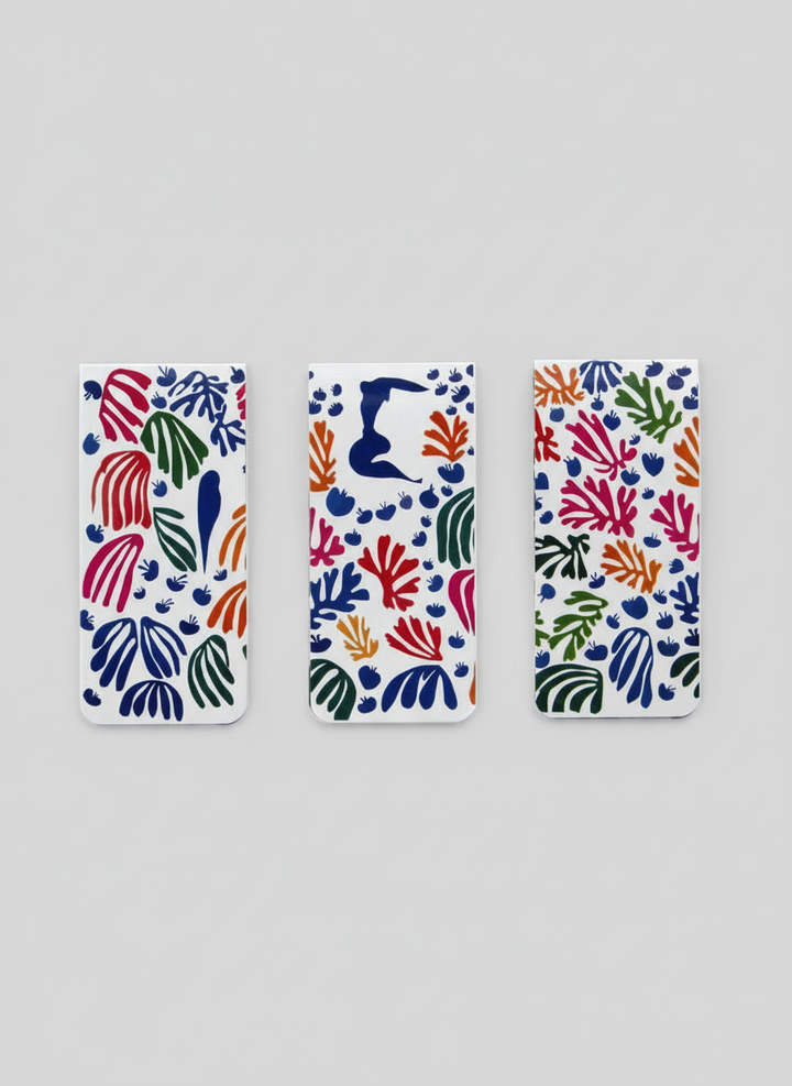 Magnetic Bookmark Set The Parakeet and The Mermaid Henri Matisse – art magnetic bookmark set detail shot | ArtyGifts
