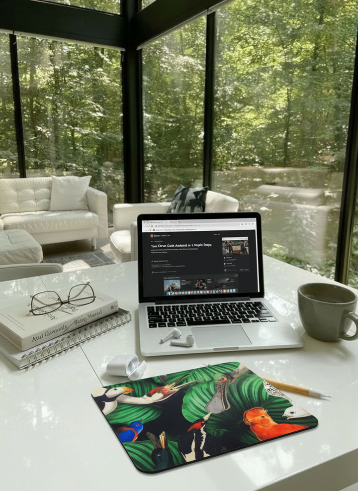 Mousepad Bird Life – lifestyle shot | Teylers Museum x ArtyGifts
