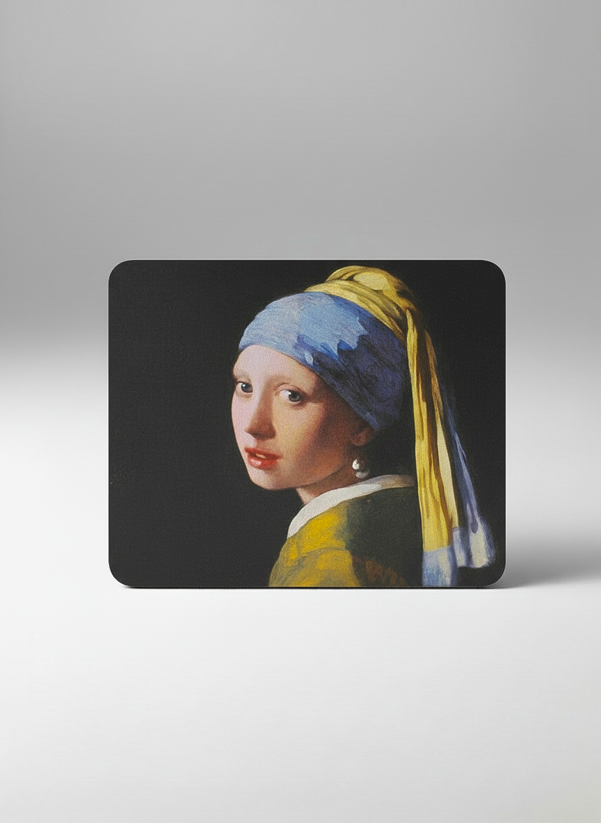 Mousepad Girl with the Pearl Earring Johannes Vermeer – displayed in museum shop | ArtyGifts

