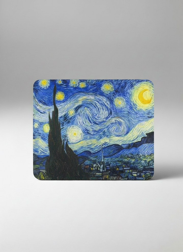 Mousepad Starry Night Vincent van Gogh – displayed in museum shop | ArtyGifts
