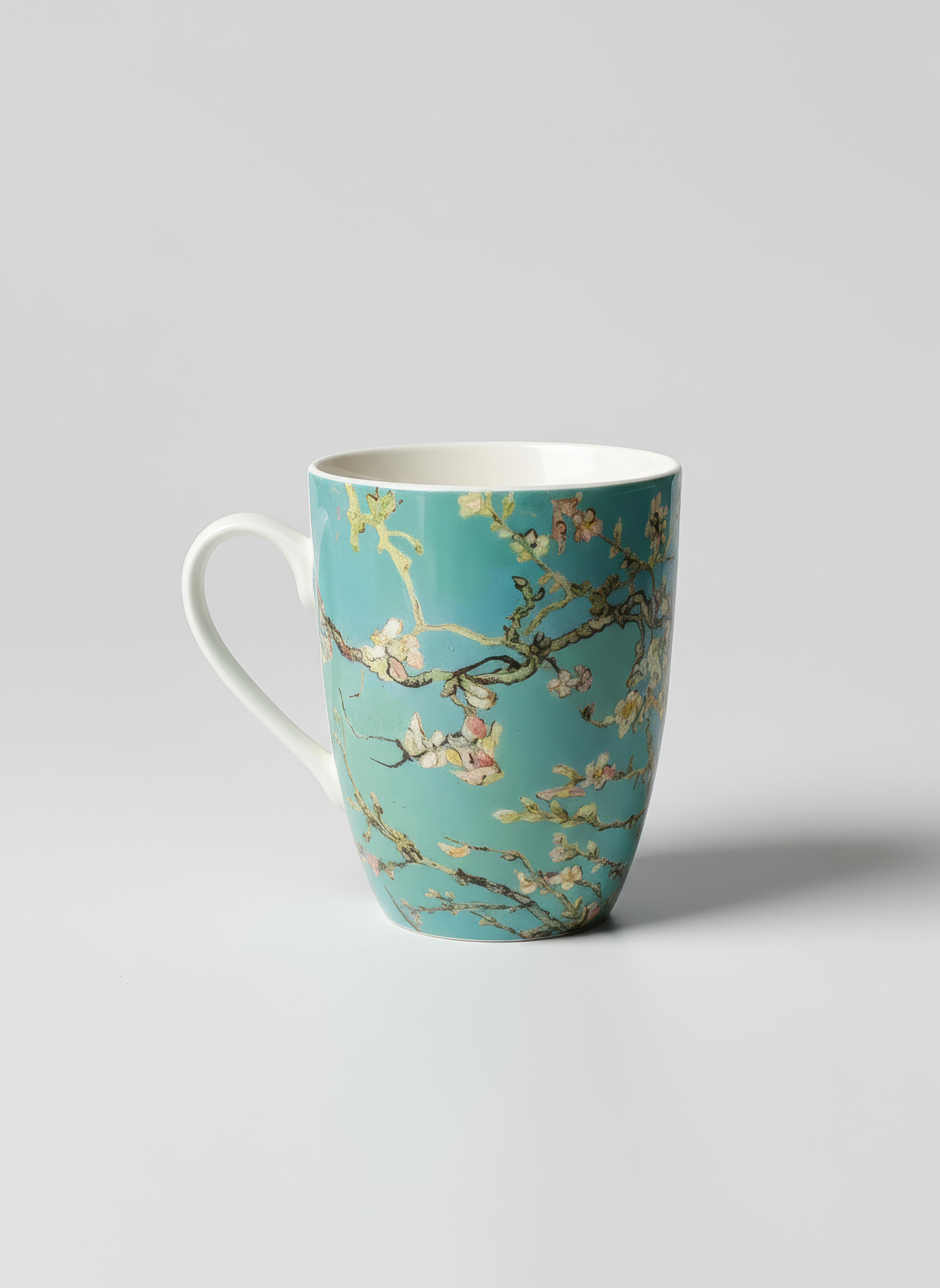 Porcelain Mug Set of 2 Almond Blossom Vincent van Gogh – mug close-up art detail | ArtyGifts
