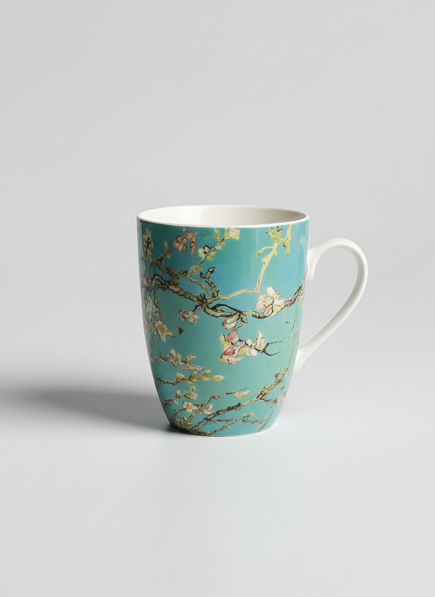 Van Gogh Almond Blossom porcelain mug close-up – art gift, ArtyGifts