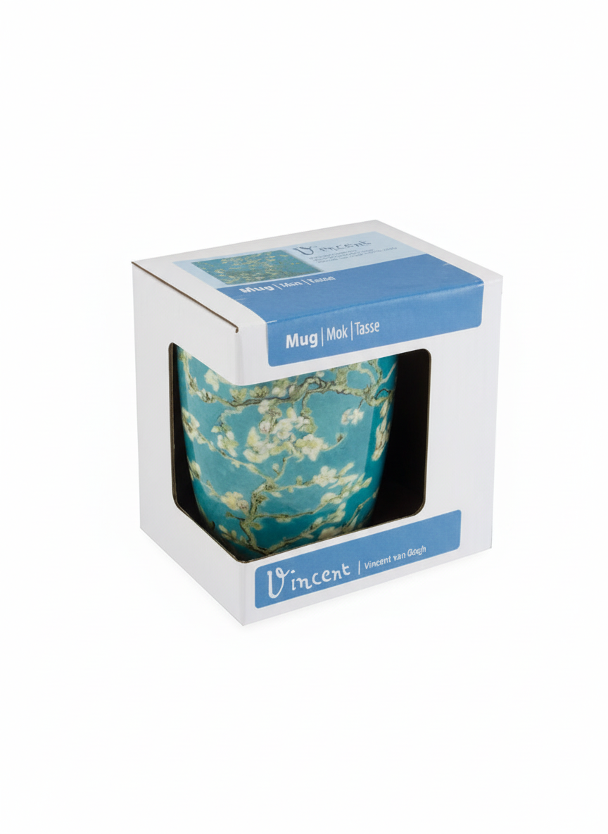 Van Gogh Almond Blossom mug gift box packaging – ArtyGifts museum shop