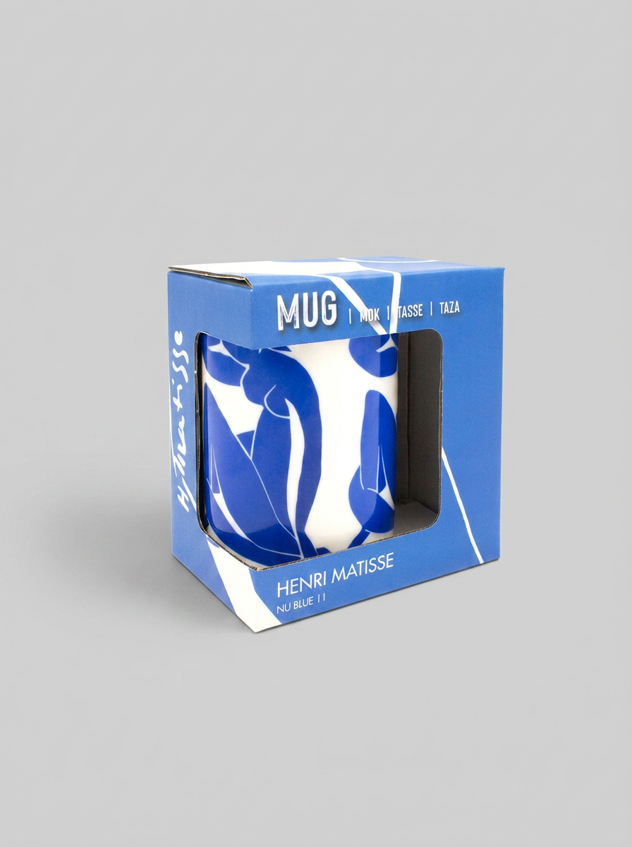 Matisse Blue Nude II porcelain mug with gift box — art souvenir by ArtyGifts
