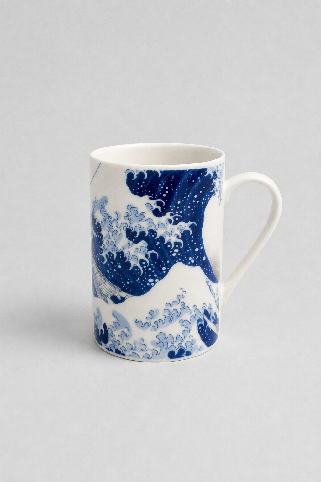 Close-up of art mug featuring The Great Wave by Katsushika Hokusai from ArtyGifts
