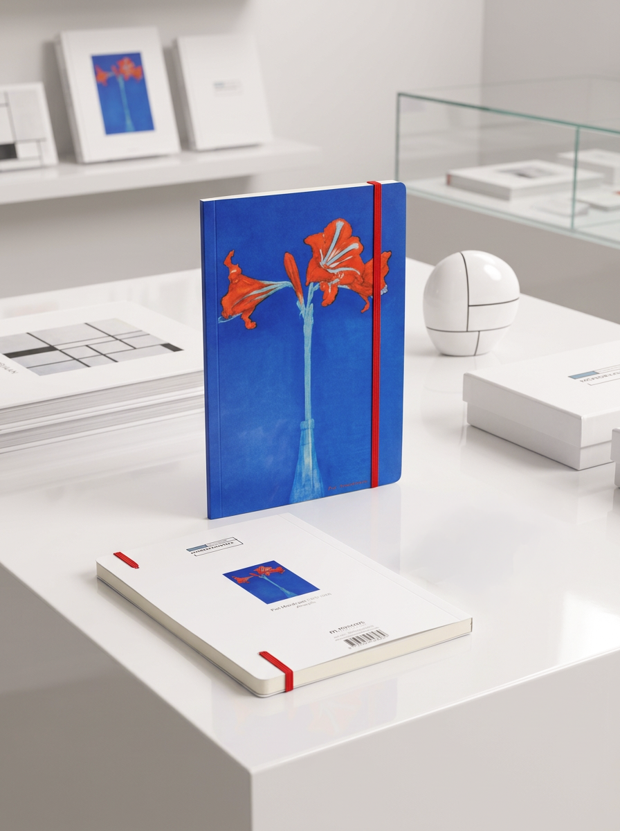 Notebook Amaryllis Piet Mondrian – displayed in museum shop | ArtyGifts

