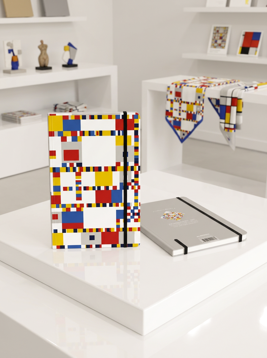Notebook Boogie Woogie Piet Mondrian – displayed in museum shop | ArtyGifts
