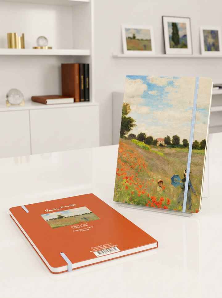 Notebook Field with Poppies Claude Monet – displayed in museum shop | ArtyGifts
