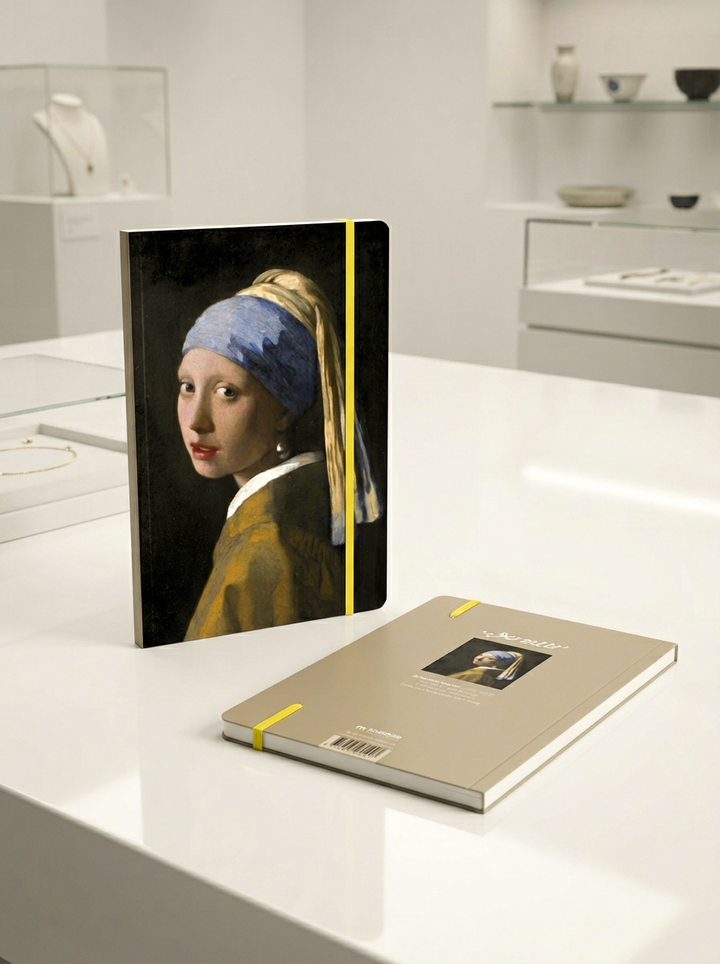 Notebook Girl with the Pearl Earring Johannes Vermeer – displayed in museum shop | ArtyGifts
