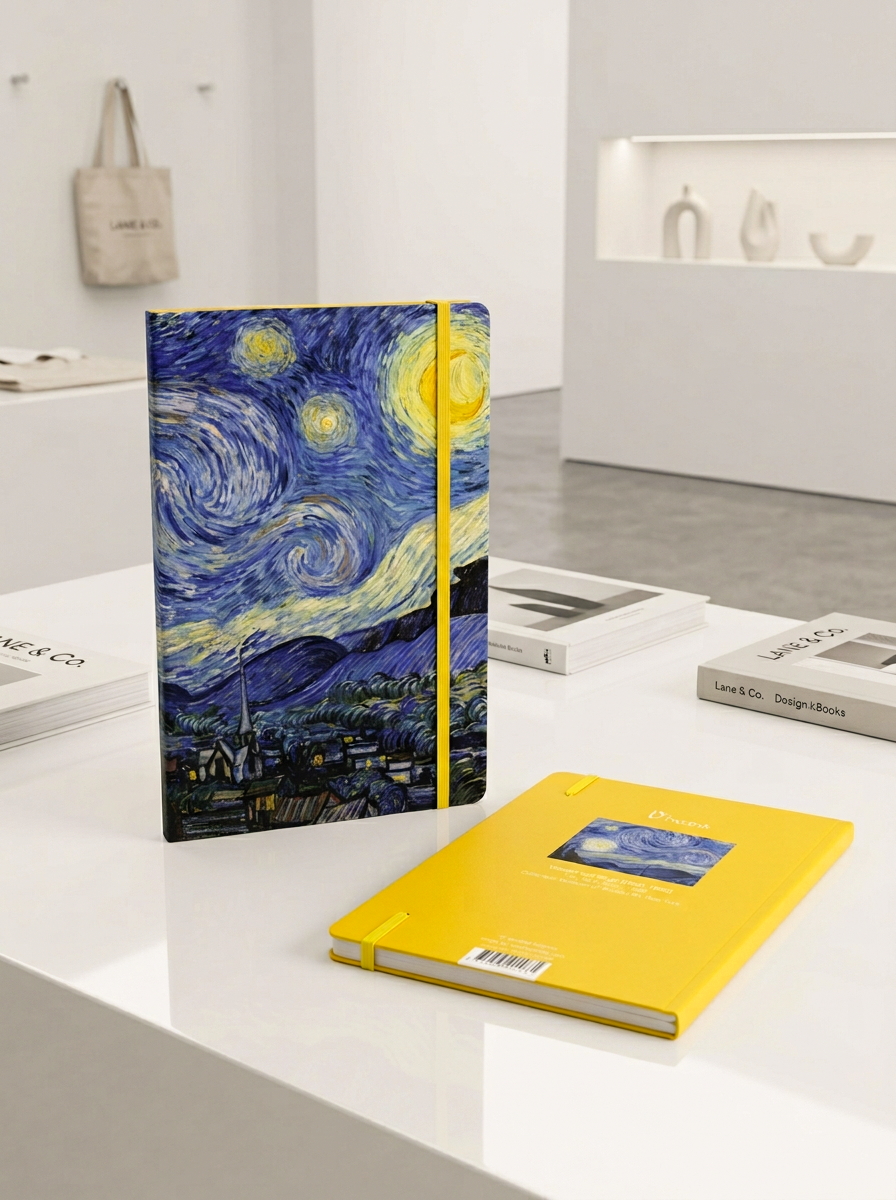 Notebook Starry Night Vincent van Gogh – displayed in museum shop | ArtyGifts
