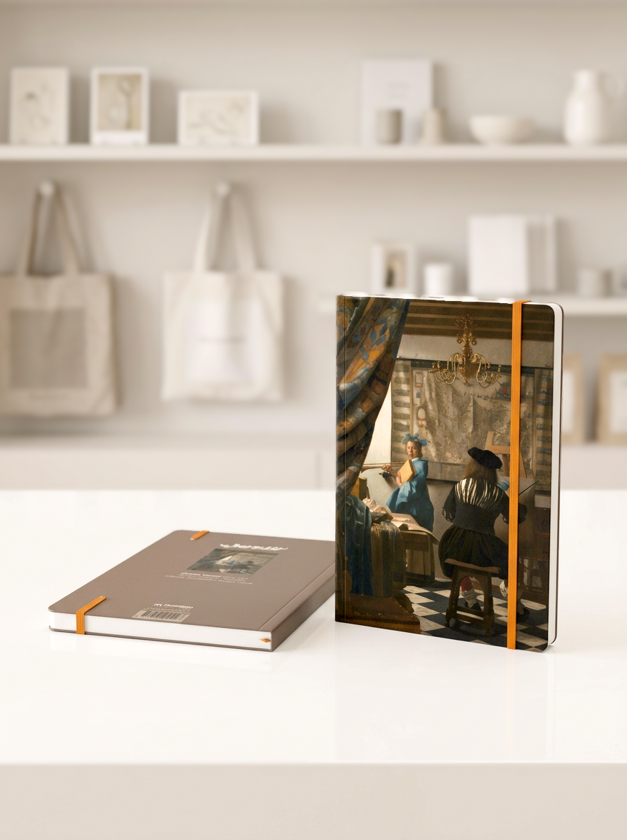 Notebook The Art of Painting Johannes Vermeer – displayed in museum shop | ArtyGifts
