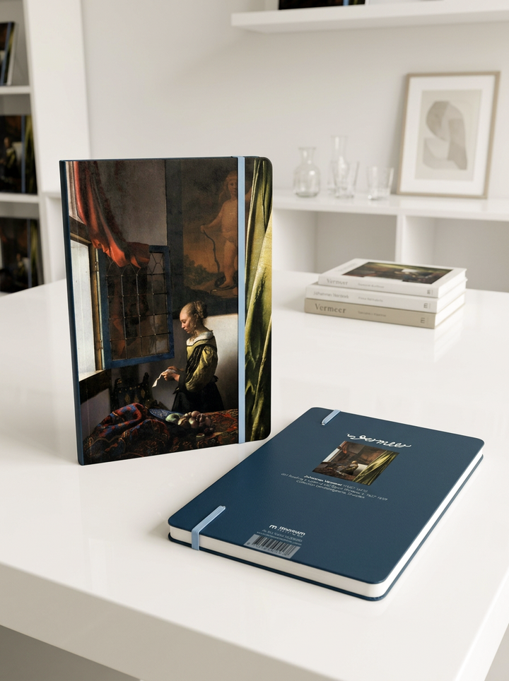 Notebook The Girl Reading a Letter at an Open Window Johannes Vermeer – displayed in museum shop | ArtyGifts
