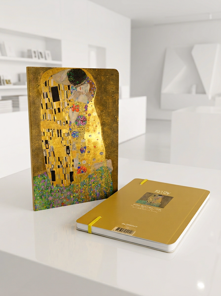 Notebook The Kiss Gustav Klimt – displayed in museum shop | ArtyGifts
