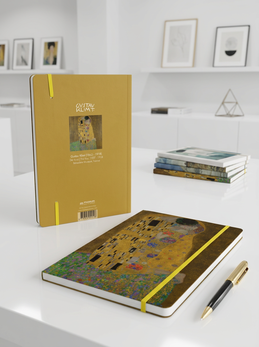 Notebook The Kiss Gustav Klimt – displayed in museum shop | ArtyGifts
