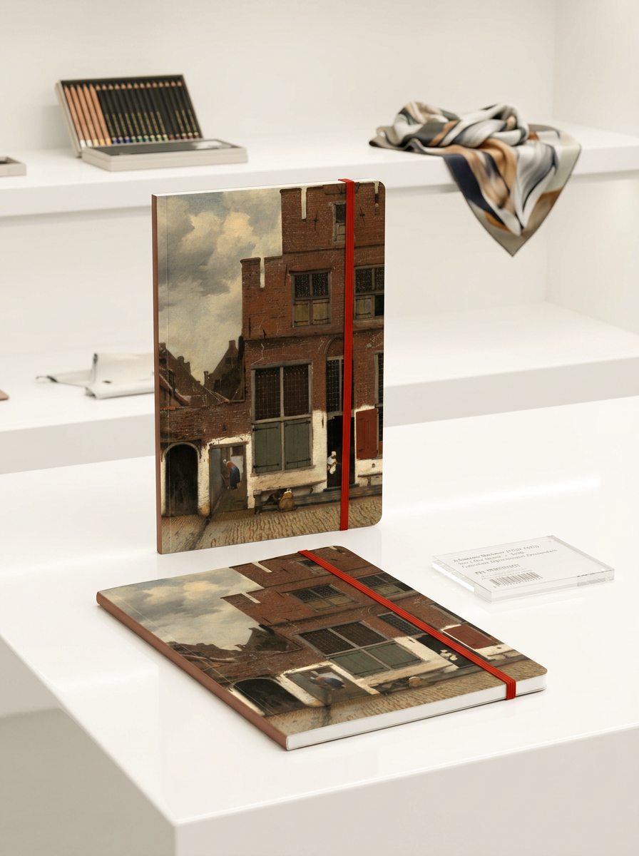 Notebook The Little Street of Delft Johannes Vermeer – displayed in museum shop | ArtyGifts
