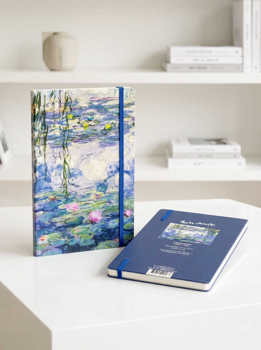 Notebook Water Lilies Claude Monet – displayed in museum shop | ArtyGifts
