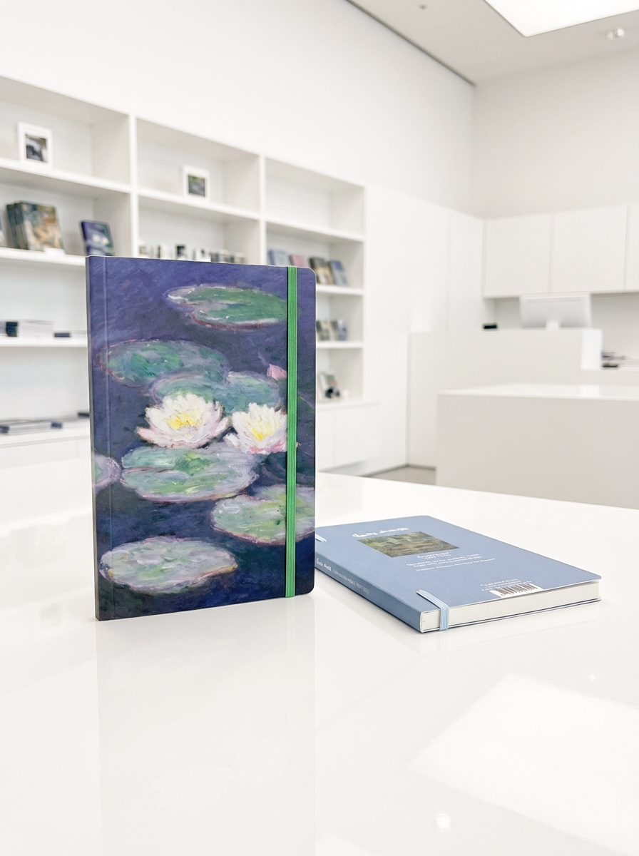 Notebook Water Lilies in Evening Light Claude Monet – displayed in museum shop | ArtyGifts

