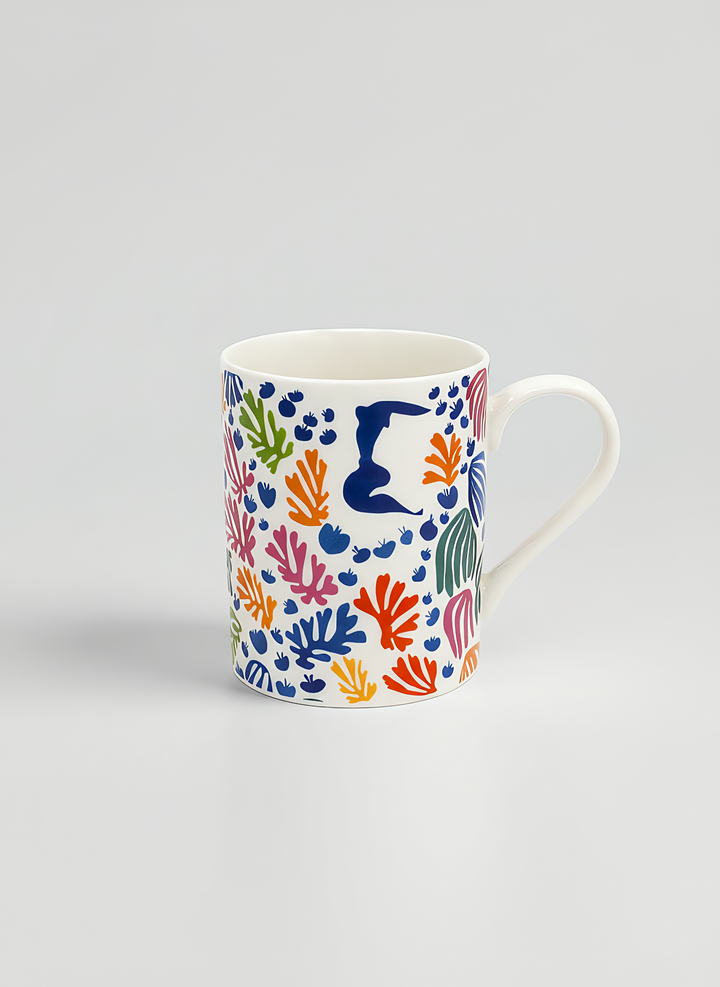 Porcelain Mug Set of 2 The Parakeet and the Mermaid Henri Matisse – single mug product shot white background | ArtyGifts
