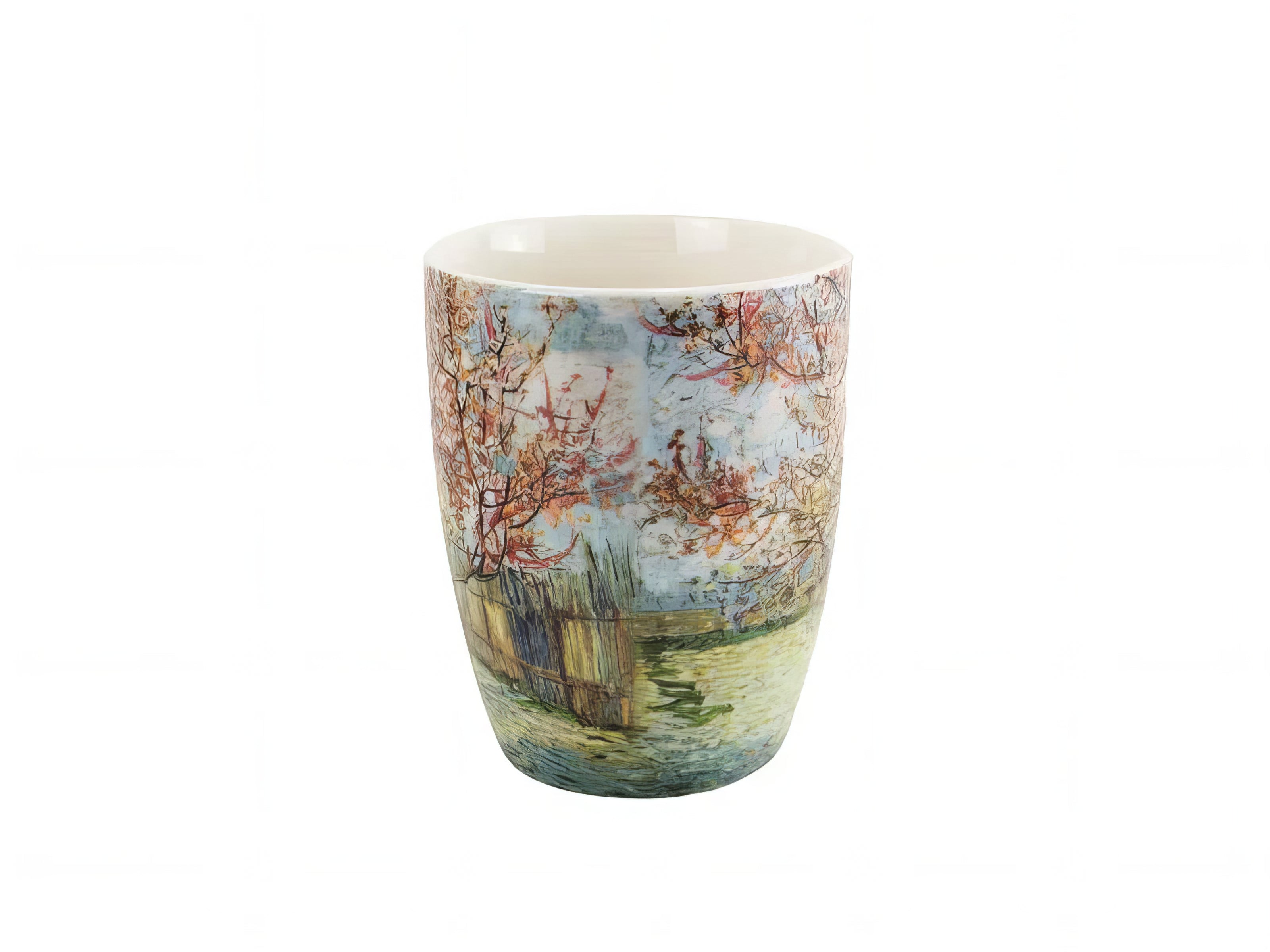Porcelain Mug Set of 2 Souvenir de Mauve Vincent van Gogh – mug side view art detail | ArtyGifts
