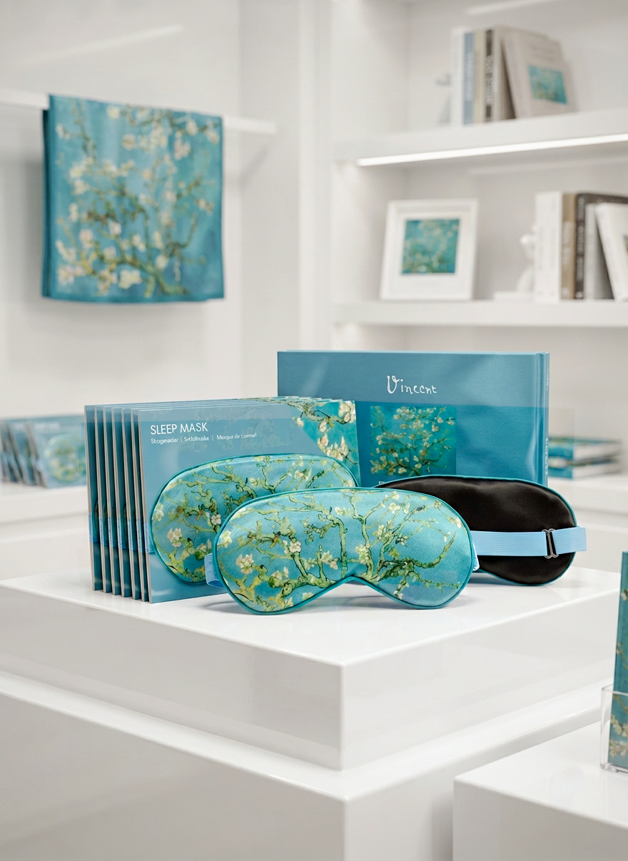 Sleep Mask Almond Blossom Vincent van Gogh – displayed in museum shop | ArtyGifts
