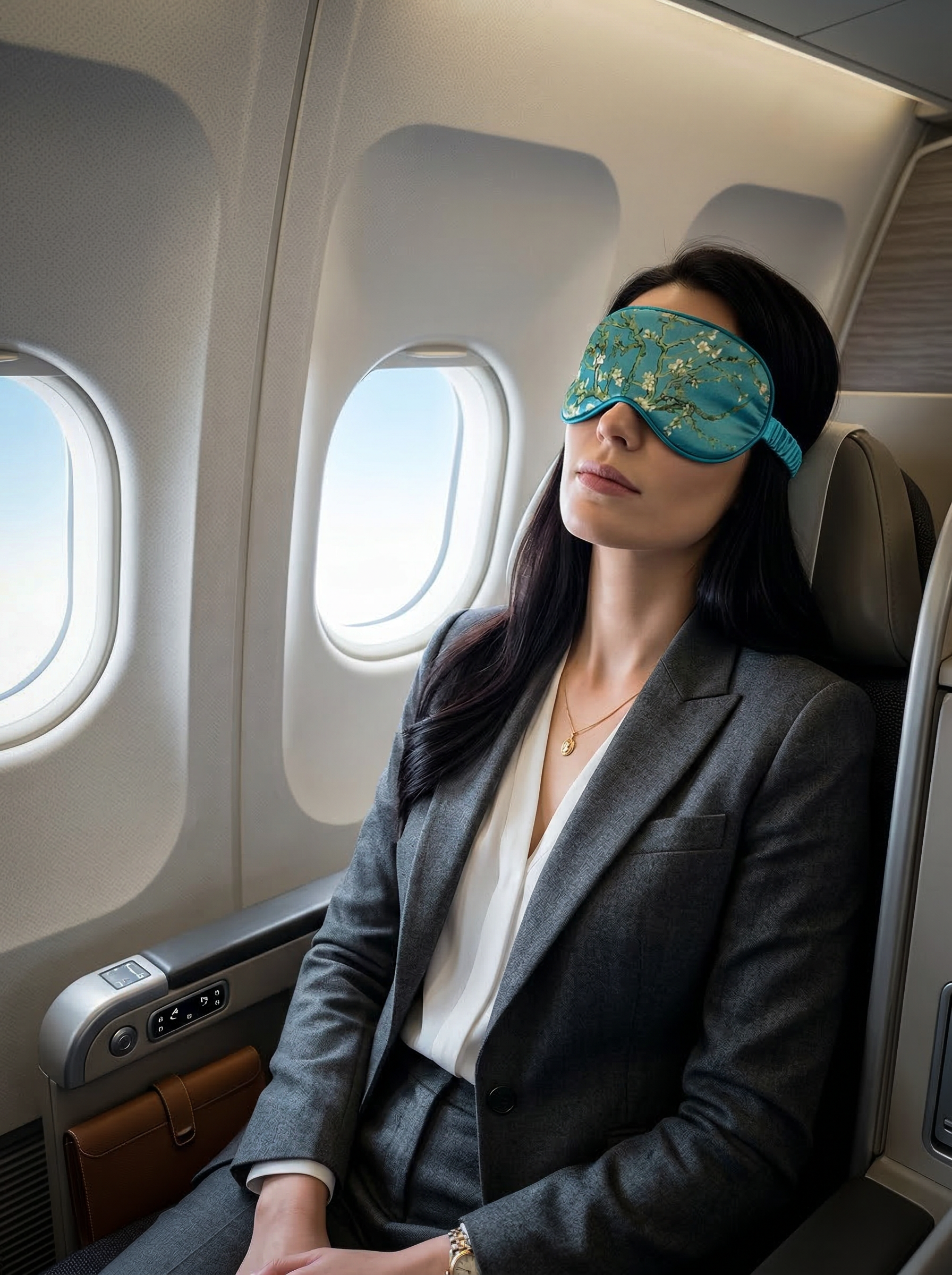 Sleep Mask Almond Blossom Vincent van Gogh – lifestyle shot | ArtyGifts
