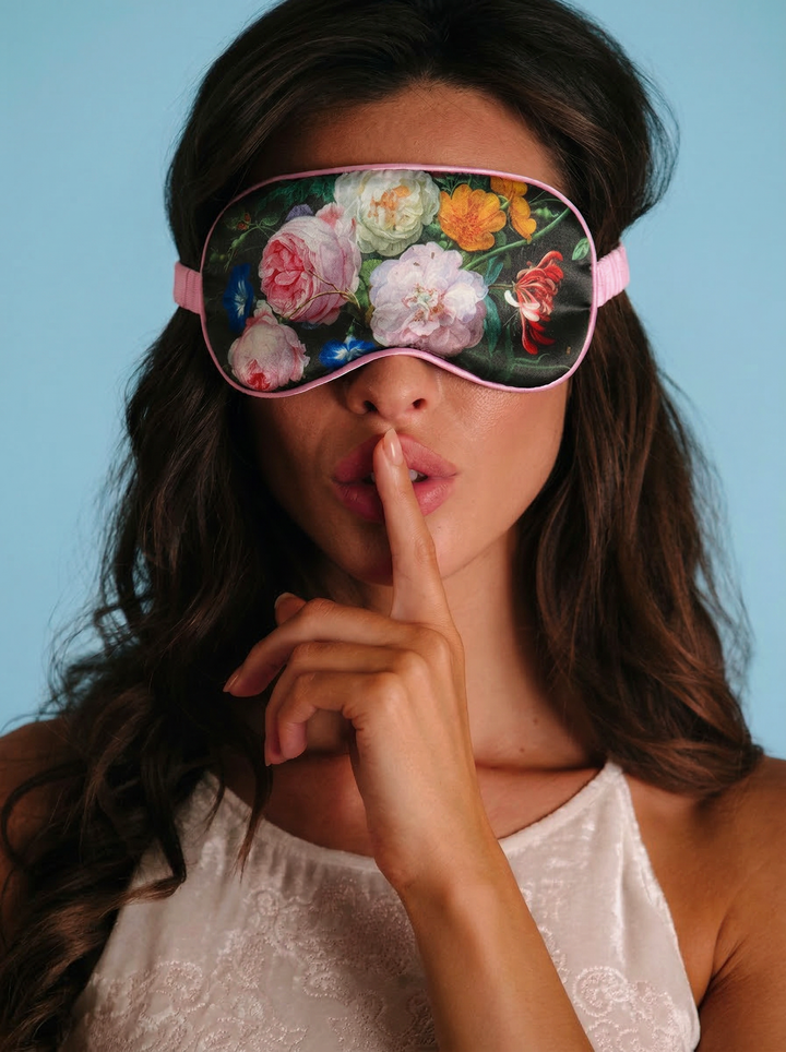 Sleep Mask Flowers Still Life Jan Davidsz. de Heem – lifestyle shot | ArtyGifts
