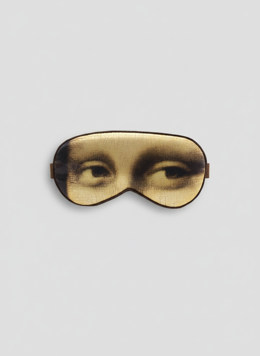 Sleep Mask Mona Lisa Leonardo da Vinci – art silk sleep mask with adjustable headband | ArtyGifts
